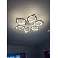 6/8/12/15 têtes led plafonnier design lotus plafonnier moderne artistique métal acrylique style gradation continue chambre finition peinte lumières 110-240v uniquement dimmable avec télécommande