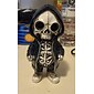 coola skelettfigurer, halloween skalle staty skelett docka harts hantverk ornament, mode mini coola skelett figurer dekor skelett man harts staty docka för hemmakontor skrivbord dekoration