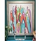 Hang-Painted öljymaalaus Maalattu Pysty Abstrakti Eläimet Nykyaikainen Moderni Ilman Inner Frame  (ei kehystä)