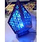 Drewniana boho lampa podłogowa lampka ładowana USB pusta geometryczna kolorowa lampa retro boho przypominająca lampa kolorowe lampki w kształcie diamentu LED projekcyjna lampa nocna lampa biurkowa