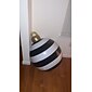 jul utomhus uppblåsbar dekorerad boll 60 cm (23,6 tum) xmas enorma stora prydnadsföremål för trädgård gräsmatta trädgård veranda spränga bollar ornament med pump