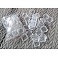 Caixa de recipientes de armazenamento de plástico transparente mini quadrado 20 peças com tampas para itens pequenos resina epóxi