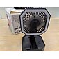 WAZA Foldable USB Mini Fan – Adjustable Height and Angle, LED Light, Personal Rechargeable Fan for Travel and Office
