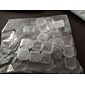 Caixa de recipientes de armazenamento de plástico transparente mini quadrado 20 peças com tampas para itens pequenos resina epóxi