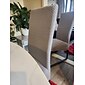Fundas para sillas de comedor, fundas elásticas para sillas de color burdeos, rojo, negro y verde, spandex, jacquard, fundas protectoras para sillas de respaldo alto, fundas de asiento con banda
