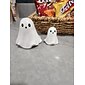 Figurine fantôme mignonne d'Halloween - Statue fantôme effrayante en résine avec doigt d'honneur, décoration fantôme mignonne pour décorations d'Halloween, porche et décoration intérieure effrayante pour la maison 10x10x10cm
