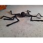 Araña de decoración de Halloween, decoraciones de arañas de Halloween al aire libre, araña negra suave y peluda aterradora, accesorios de araña grandes realistas para el hogar, patio, fiesta, decoración espeluznante de Halloween