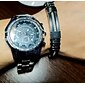 2 i 1 Luksus Mænds Ur med Rem Sæt Fashion Afslappet Militær Kvarts Sports Stål Armbåndsur Mænds Ur Valentine's Day Gave