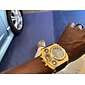 Große Zifferblatt Herren Uhren Luxus Marke männliche Quarz Uhr große Größe Herren zwei Zeitzonen Leder Sport Armbanduhren