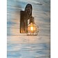 LED Indoor Wall Light Fixture Industrial Mid Century Retro Iron Wall Lights Lift Pulley Wall Lamp Features The Matte Iron Cage Lamp Shade for Indoor Lighting Barn Restaurant