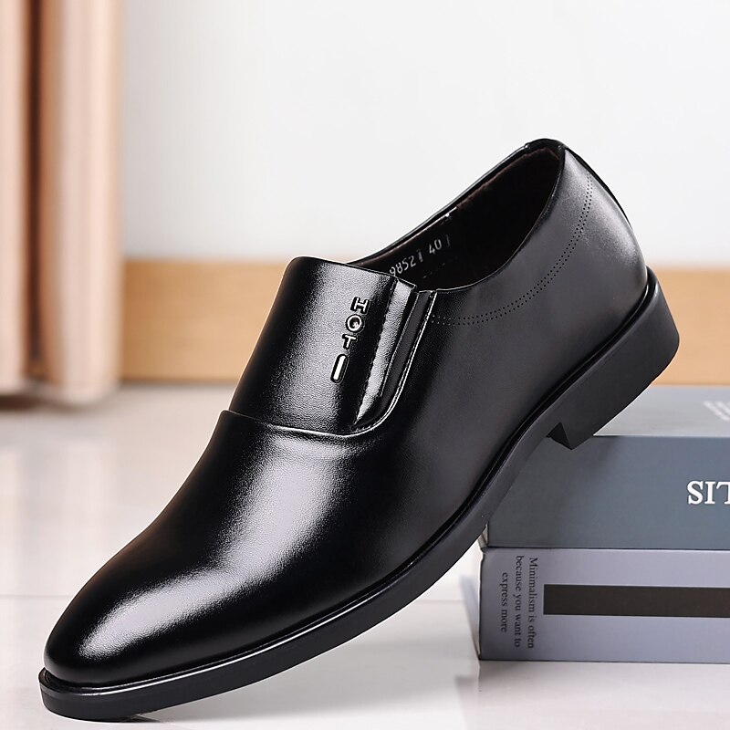 Men's Business Casual Classic Daily Office & Career Leather Loafers ...